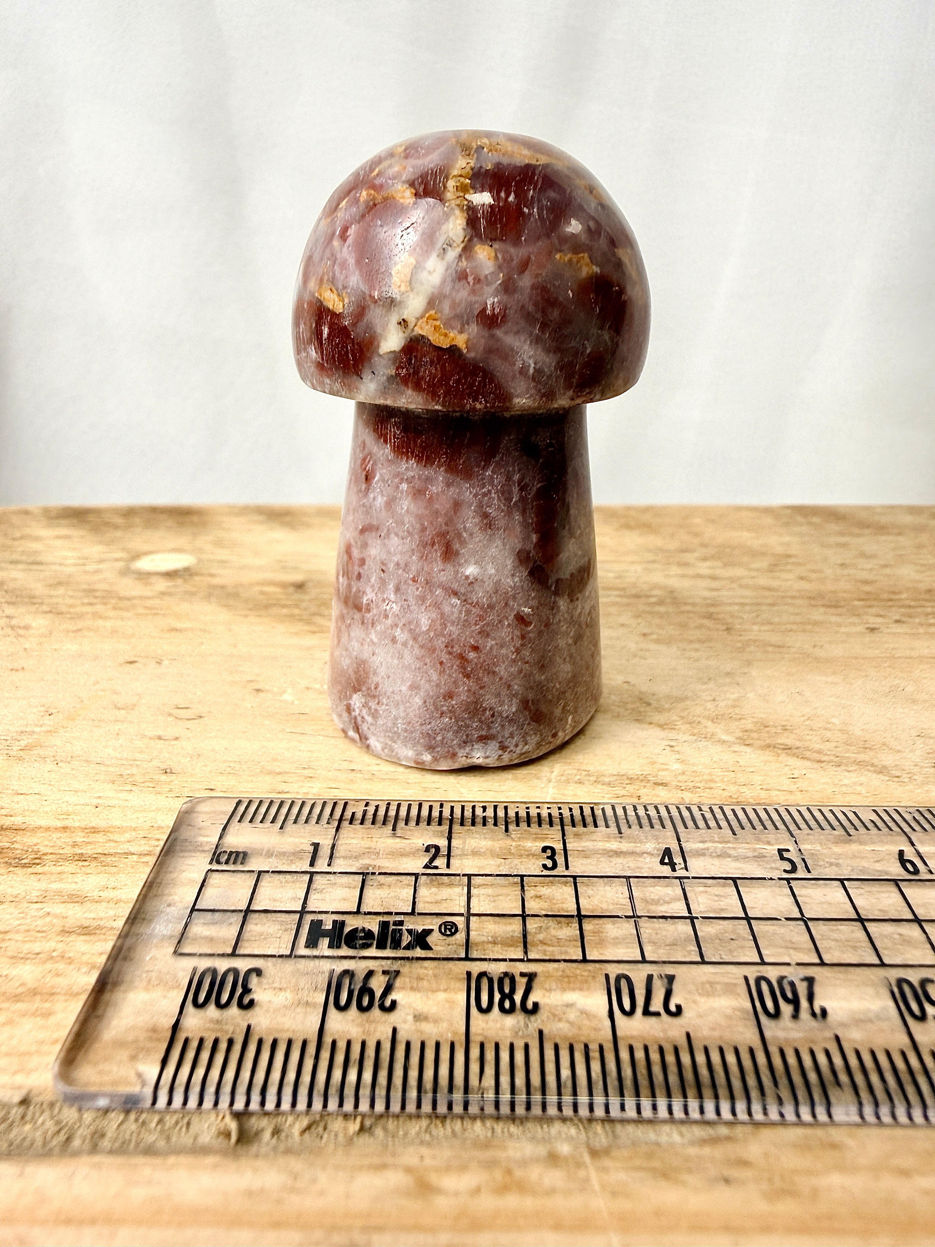 Strawberry Calcite Mushroom (#2)