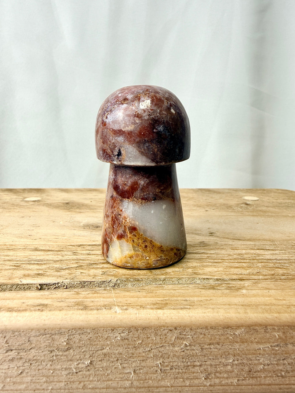 Strawberry Calcite Mushroom (#3)