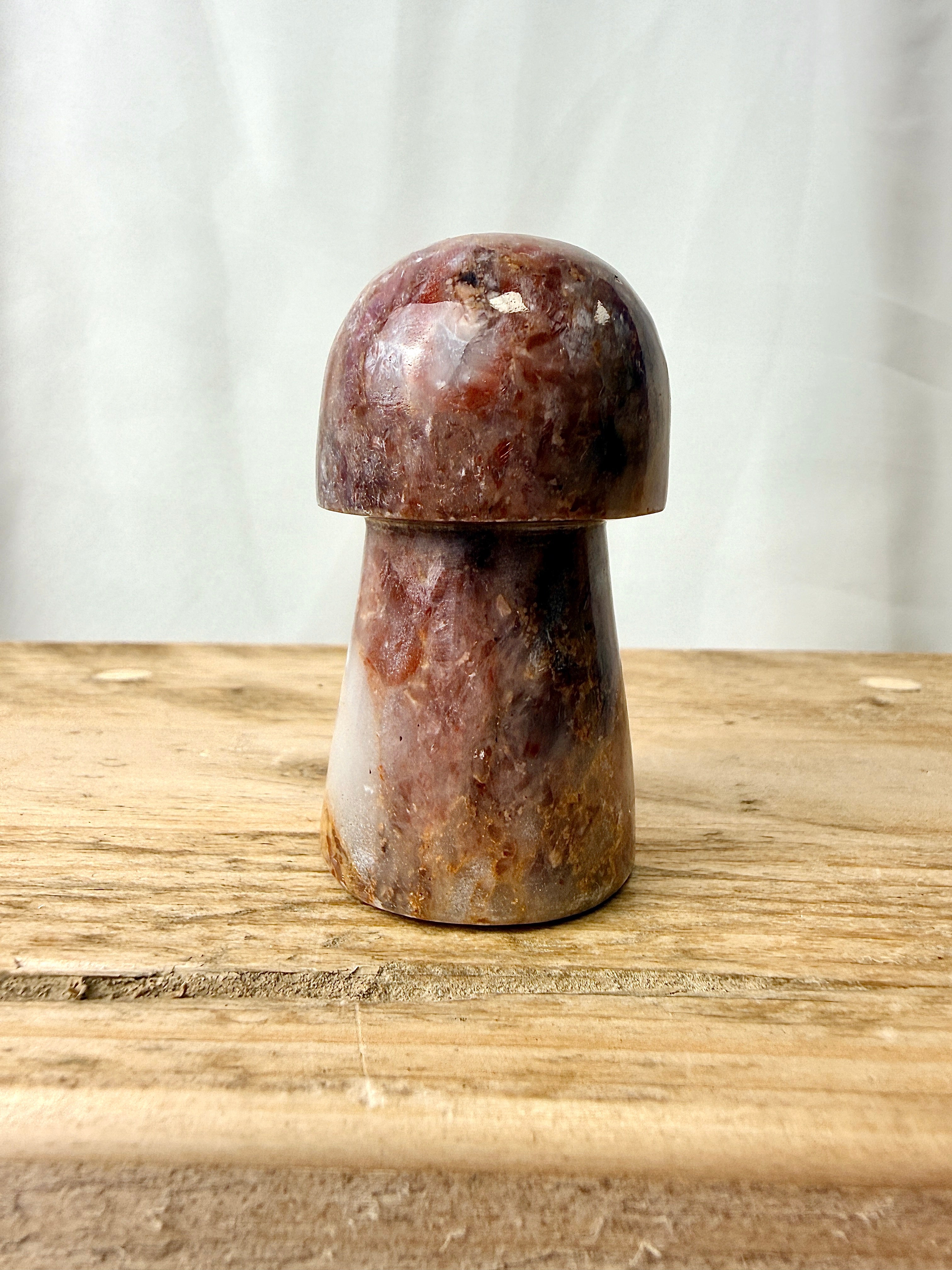 Strawberry Calcite Mushroom (#3)