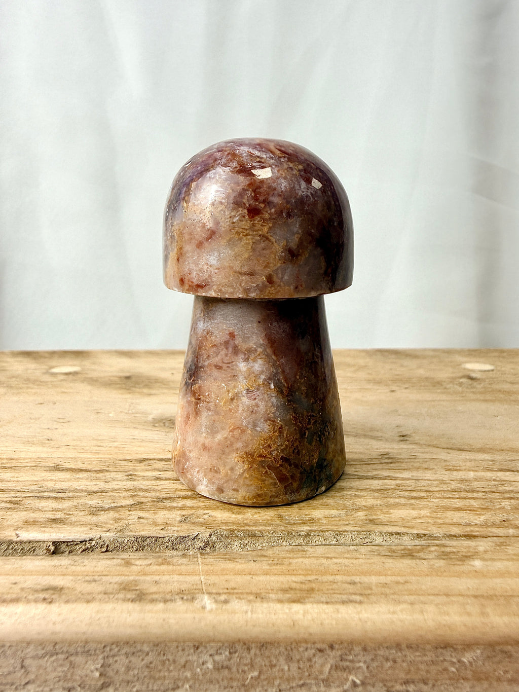 Strawberry Calcite Mushroom (#3)
