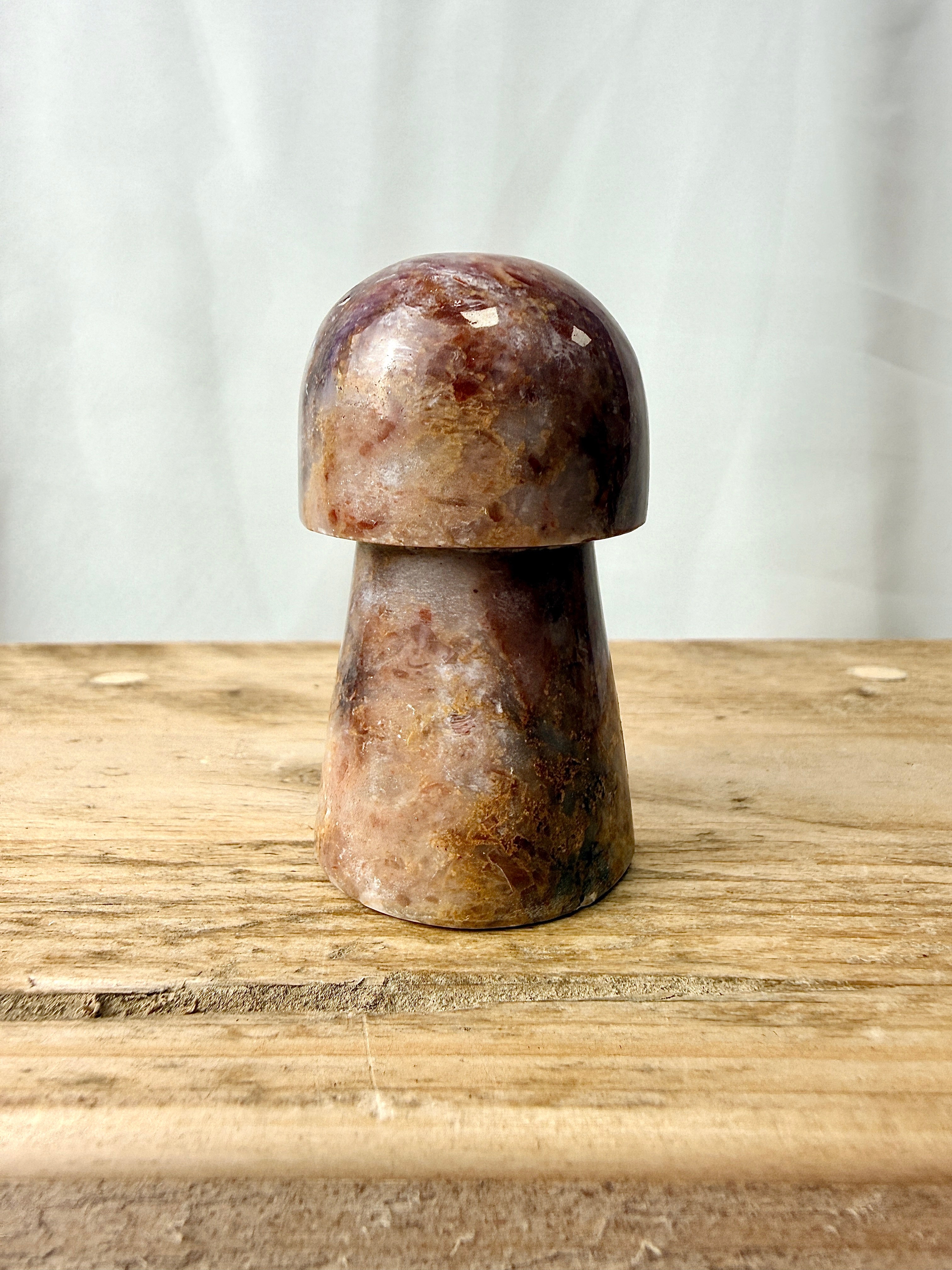Strawberry Calcite Mushroom (#3)