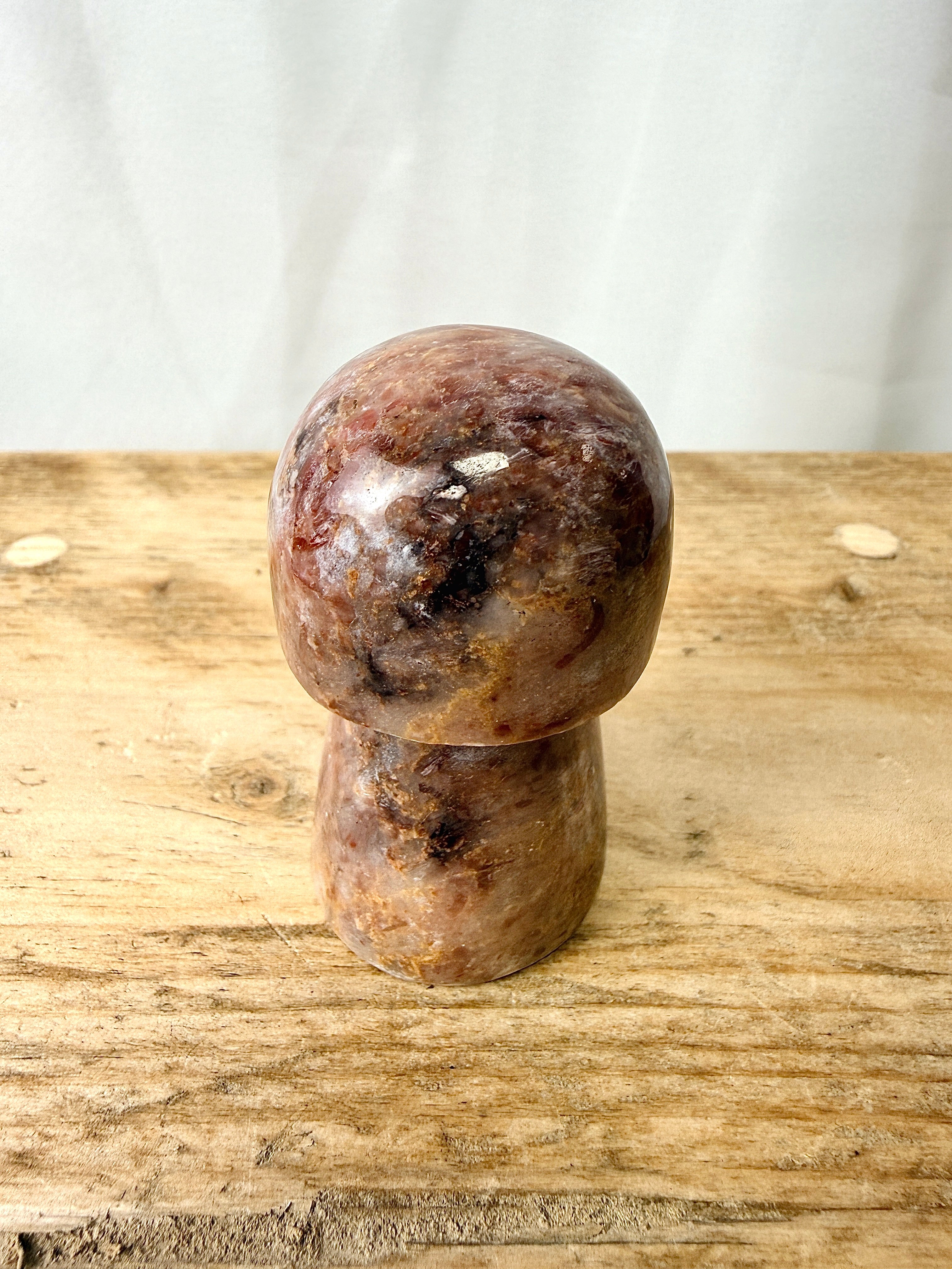 Strawberry Calcite Mushroom (#3)
