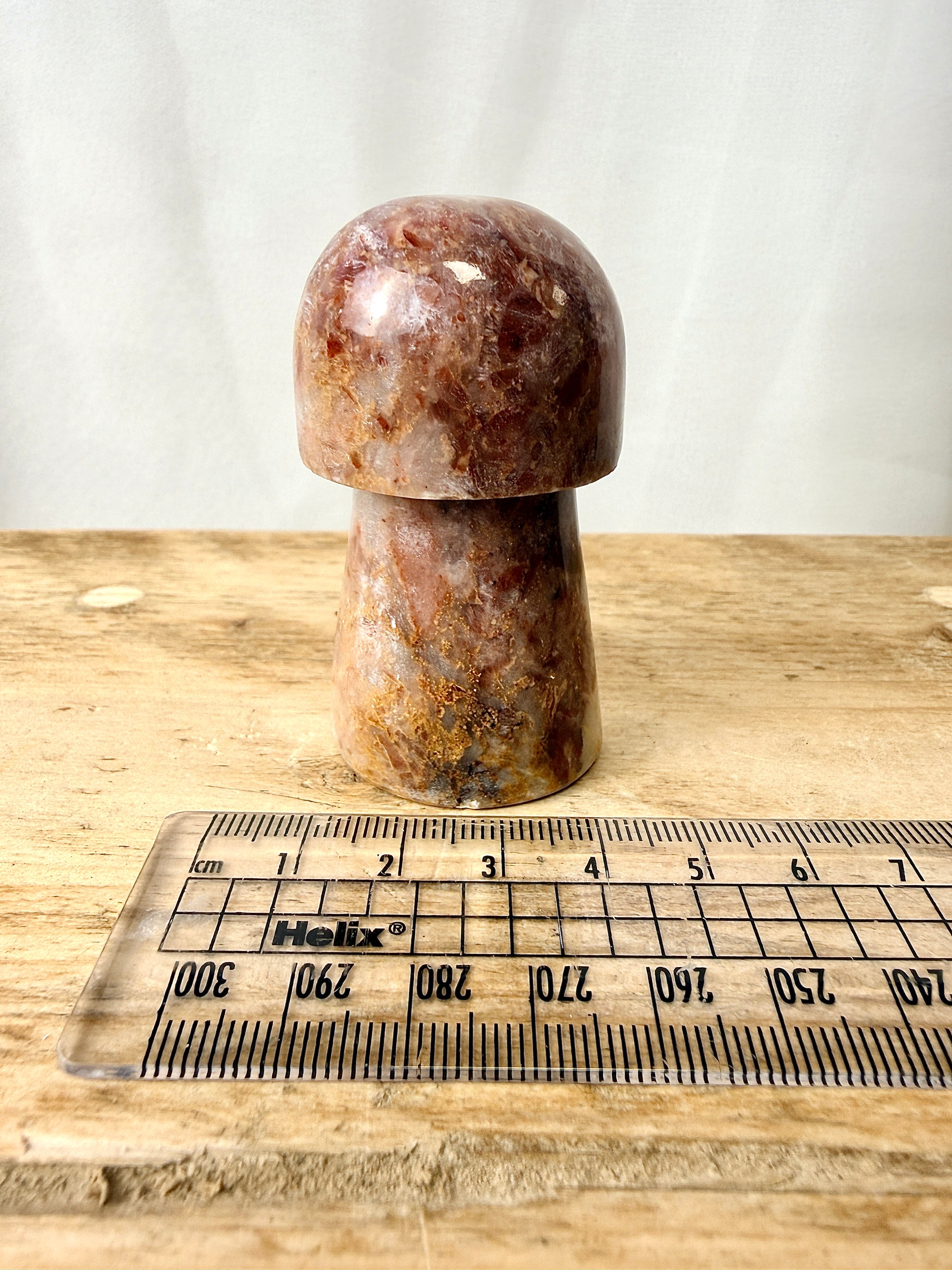 Strawberry Calcite Mushroom (#3)
