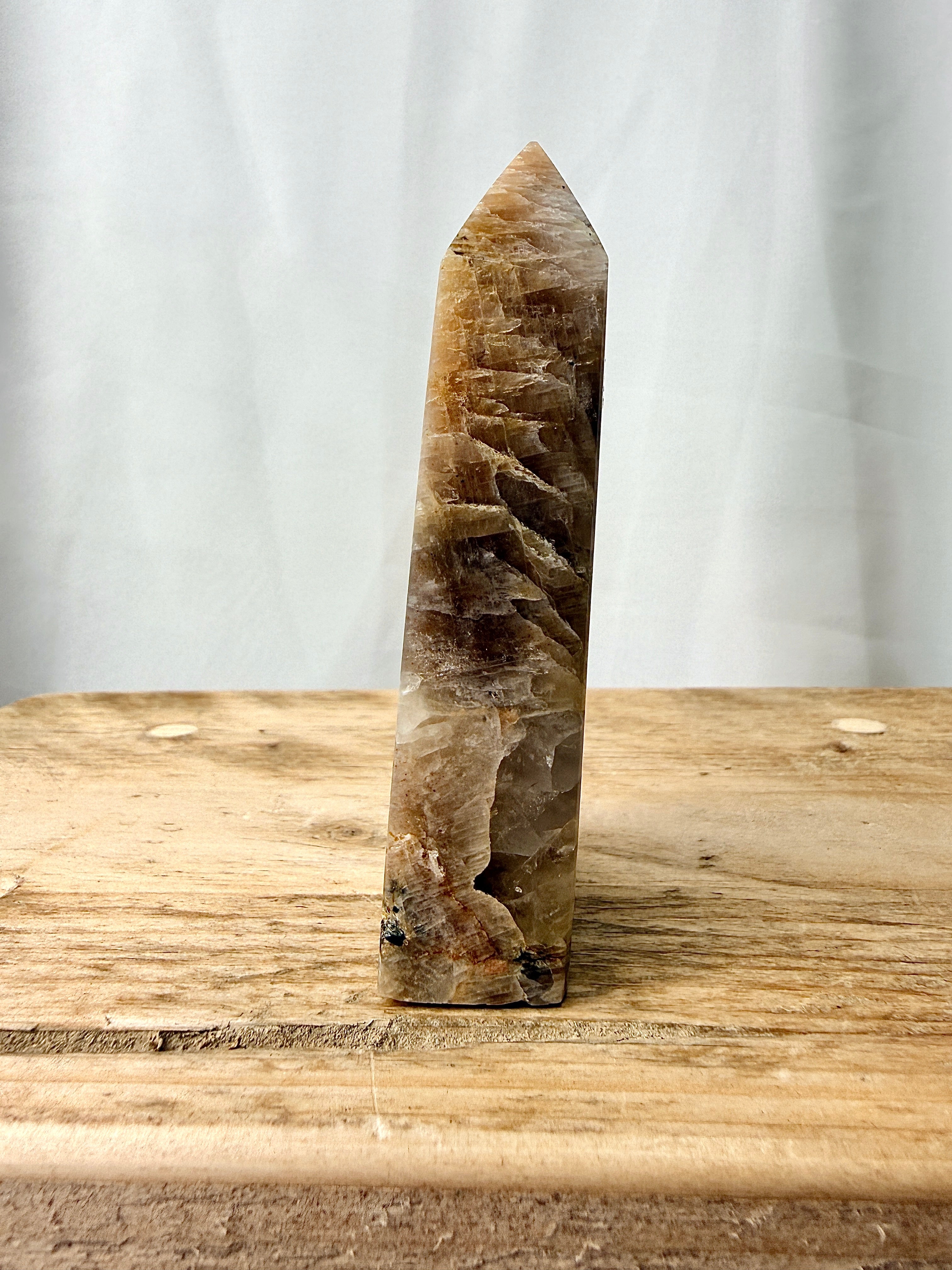 Natural Sunstone Moonstone Crystal Tower