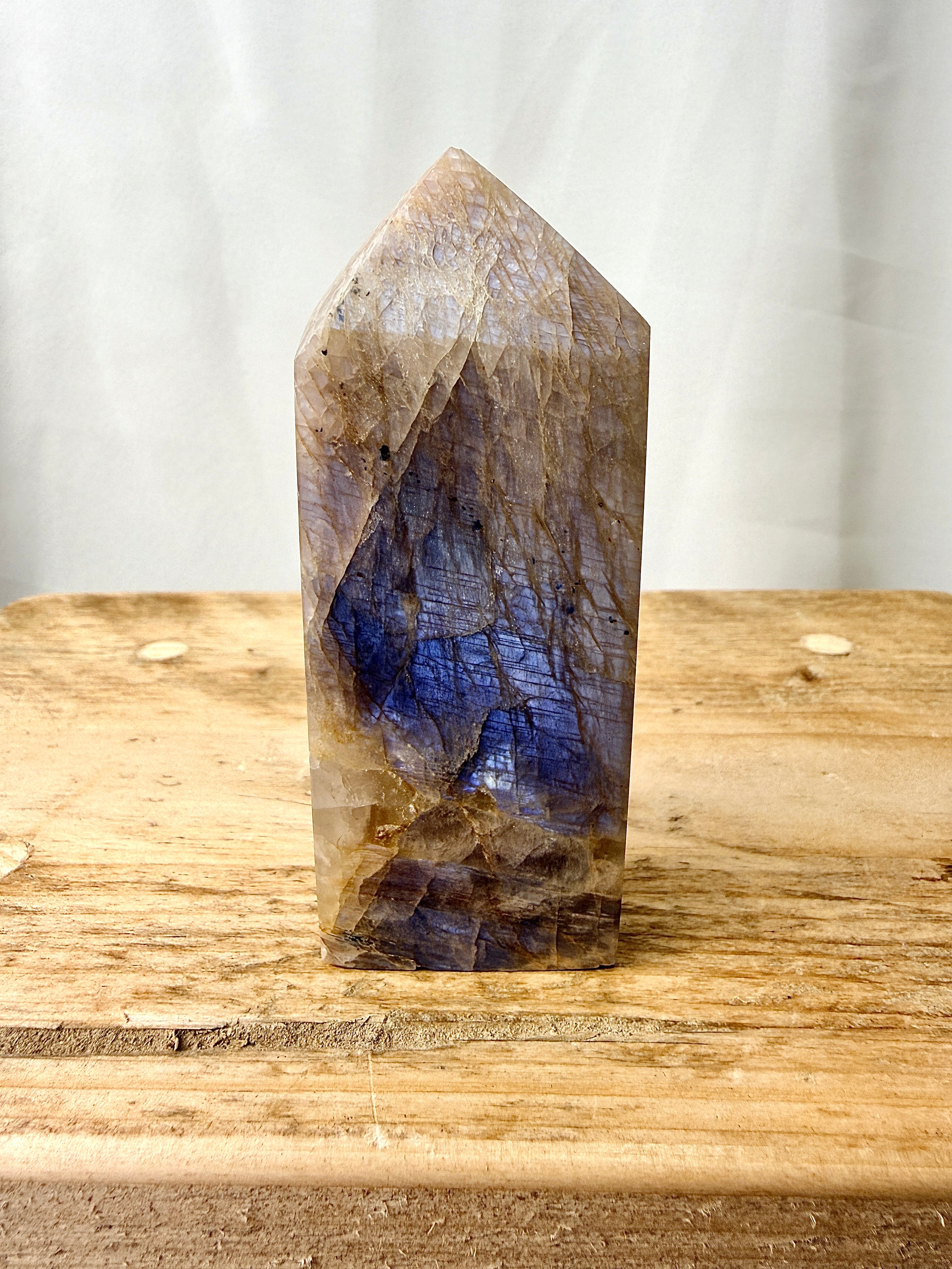 Natural Sunstone Moonstone Crystal Tower