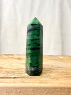 Ruby in Zoisite Polished Point