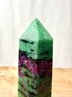 Ruby in Zoisite Polished Point