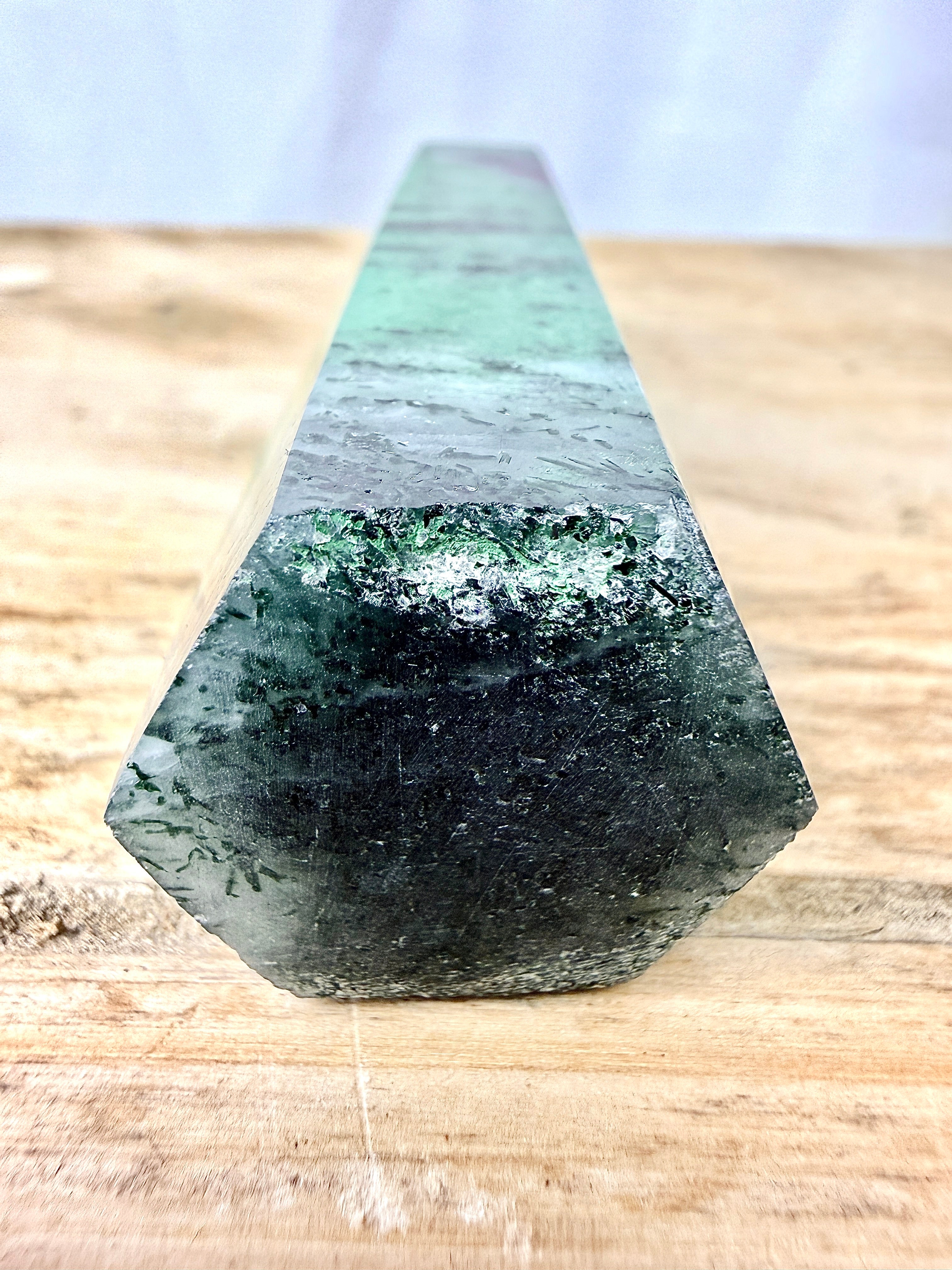 Ruby in Zoisite Polished Point