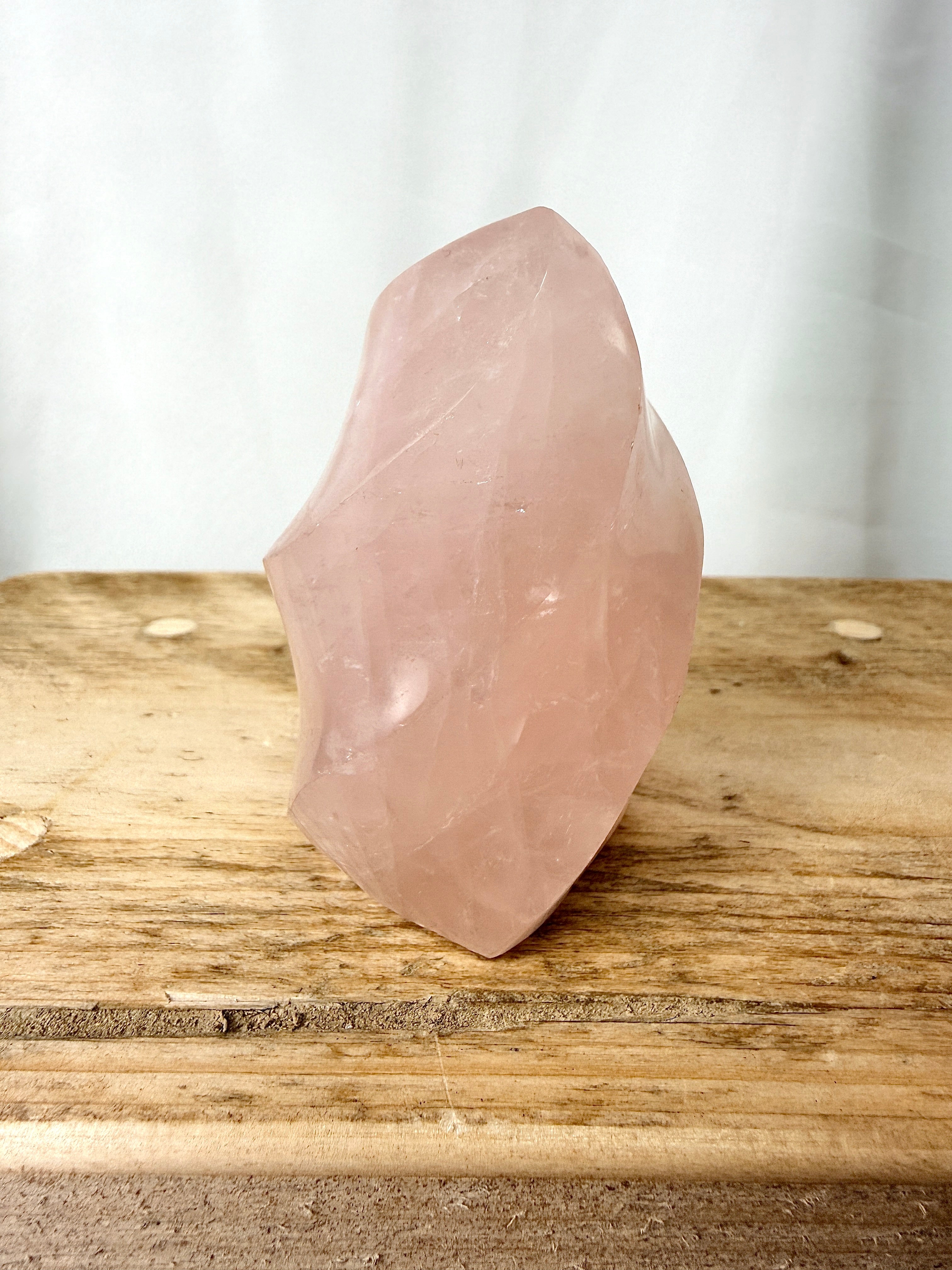 Small Rose Quartz Flame