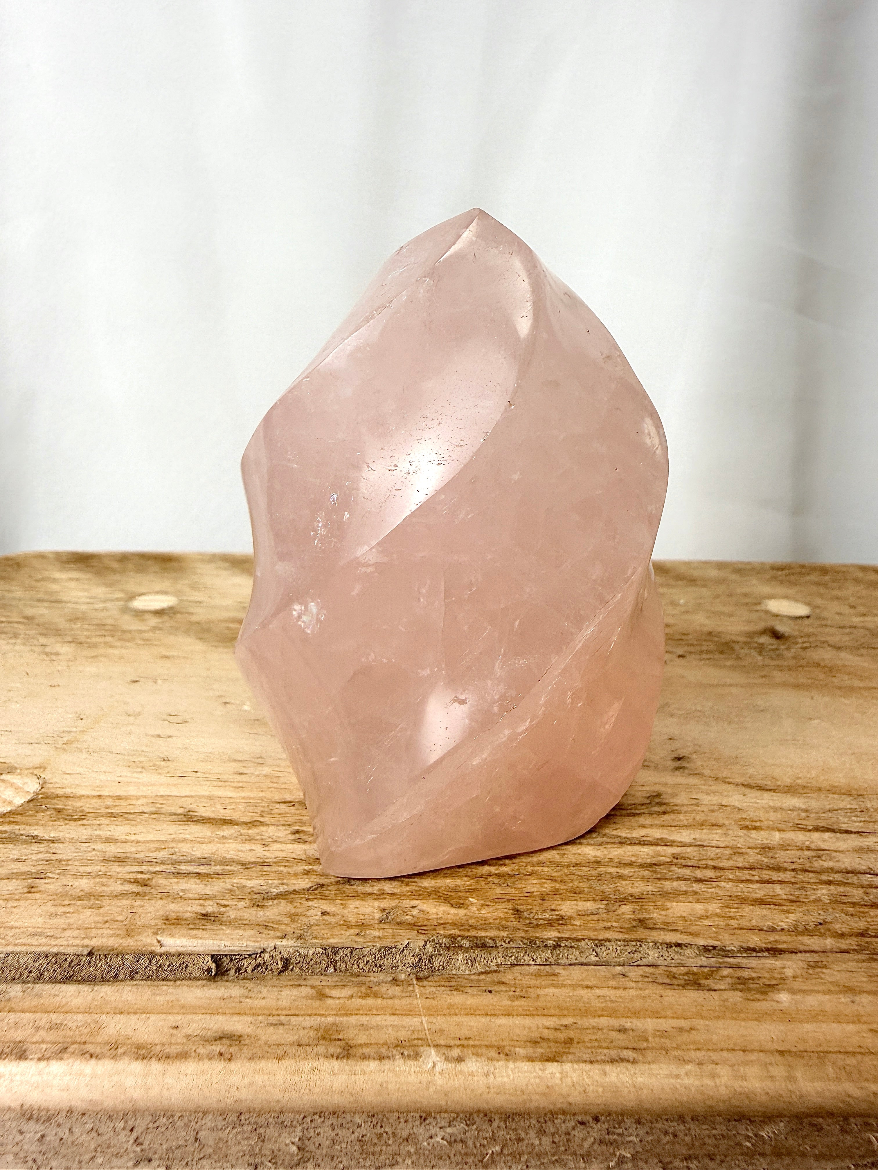 Small Rose Quartz Flame