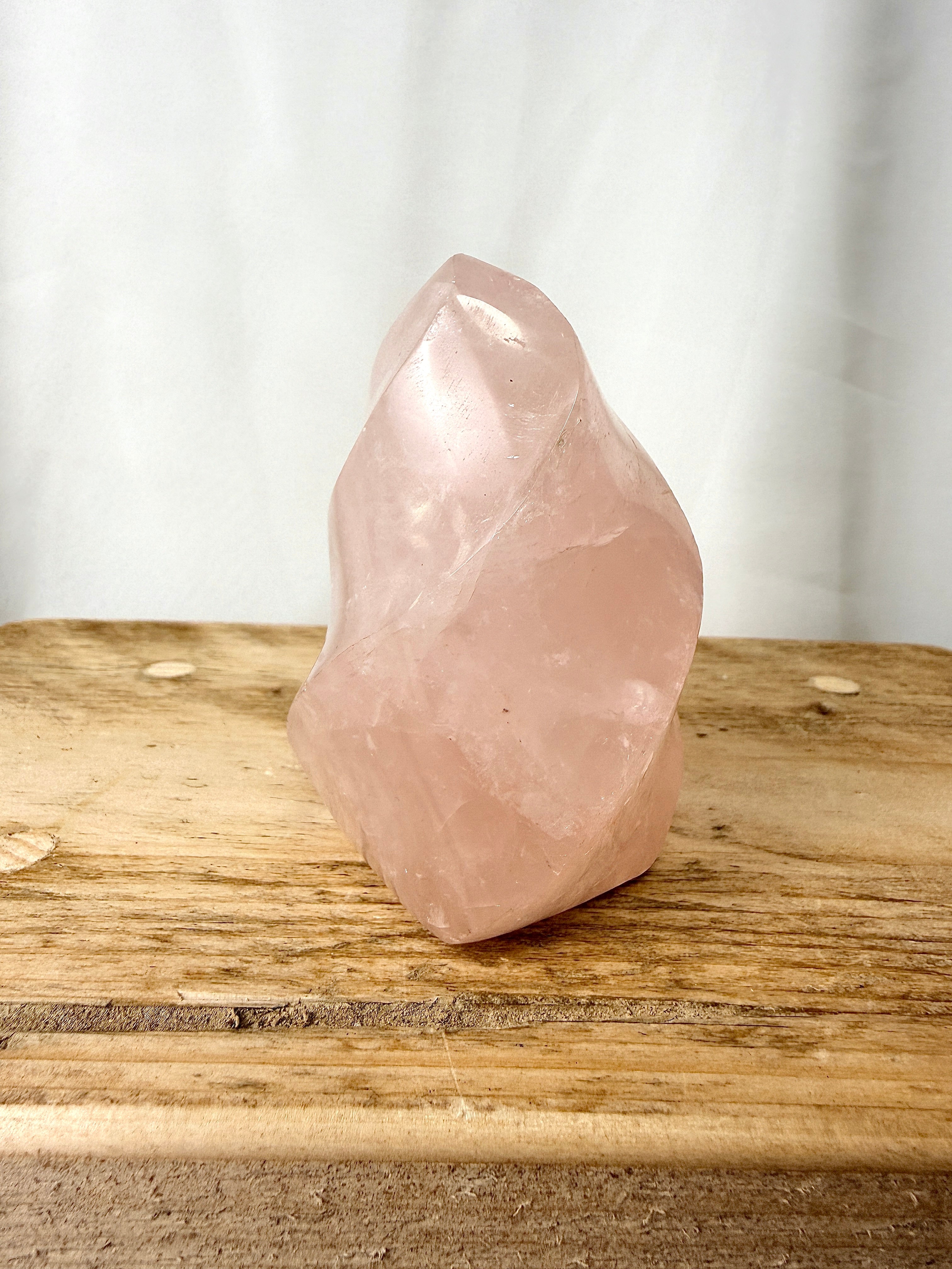 Small Rose Quartz Flame