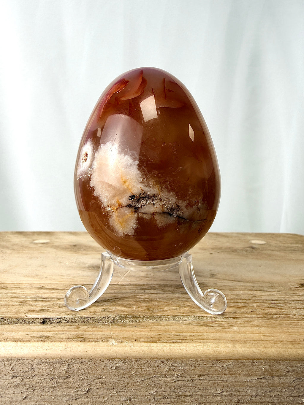 Flower Agate Egg