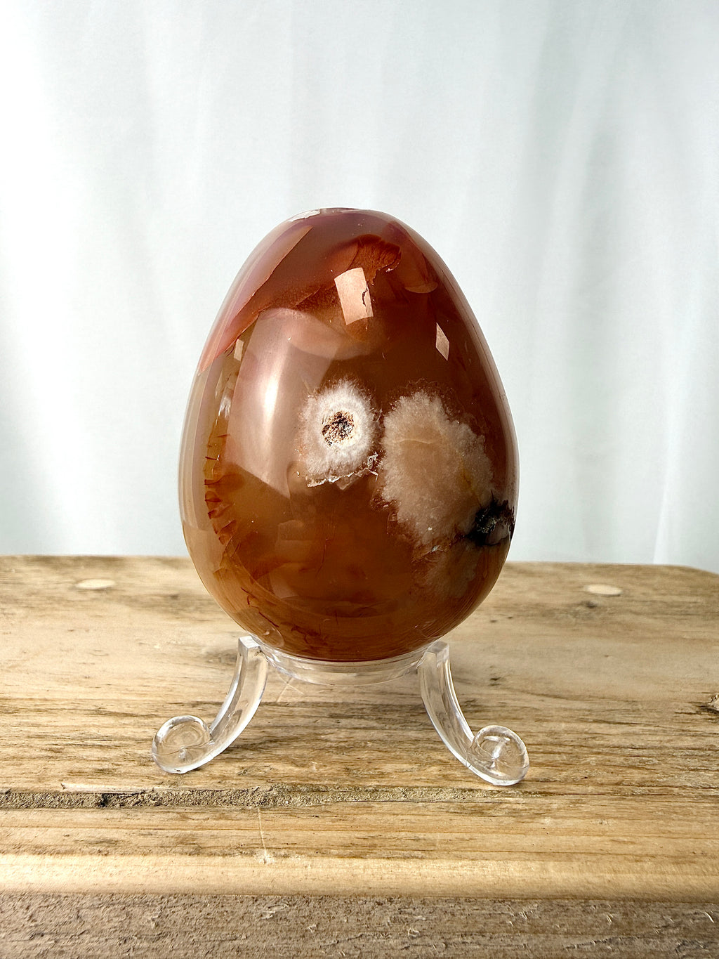 Flower Agate Egg