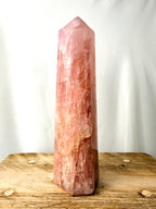 Natural Rose Quartz Crystal Tower