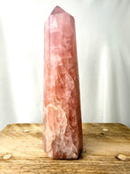 Natural Rose Quartz Crystal Tower