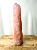 Natural Rose Quartz Crystal Tower