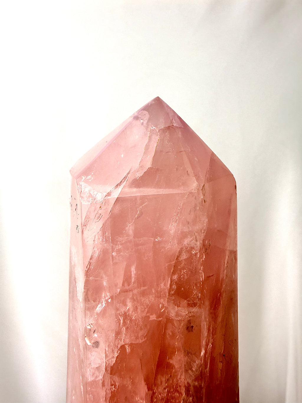 Natural Rose Quartz Crystal Tower