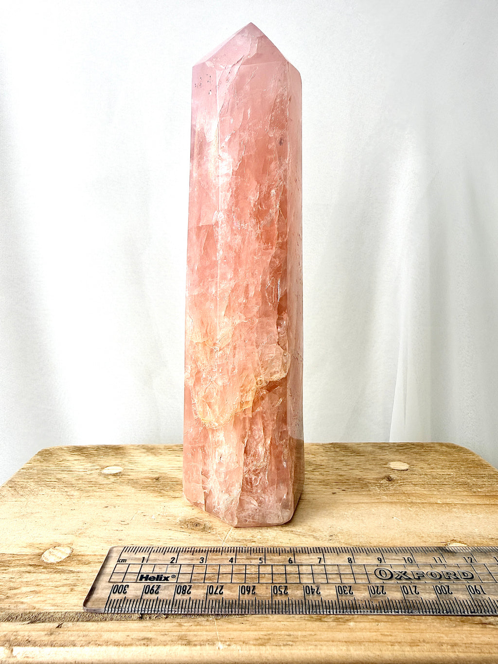 Natural Rose Quartz Crystal Tower