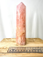 Natural Rose Quartz Crystal Tower