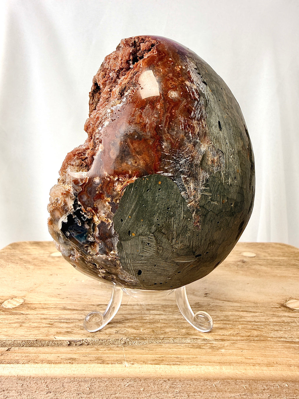 Red Chalcedony Druzy Egg