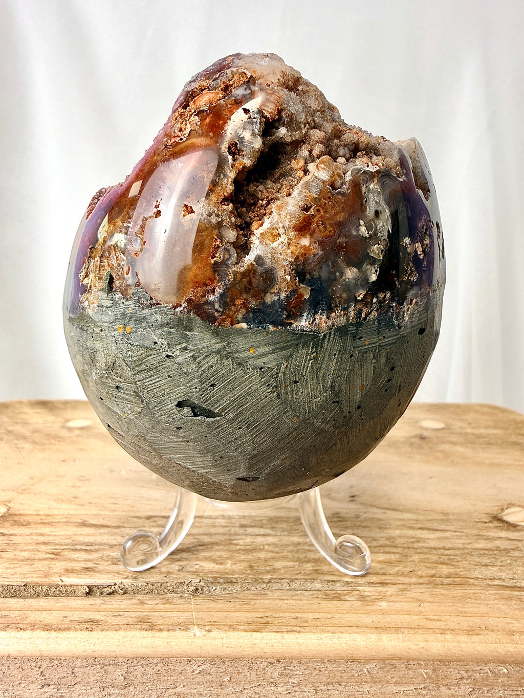 Red Chalcedony Druzy Egg