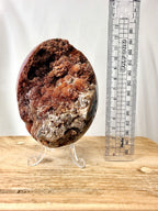 Red Chalcedony Druzy Egg