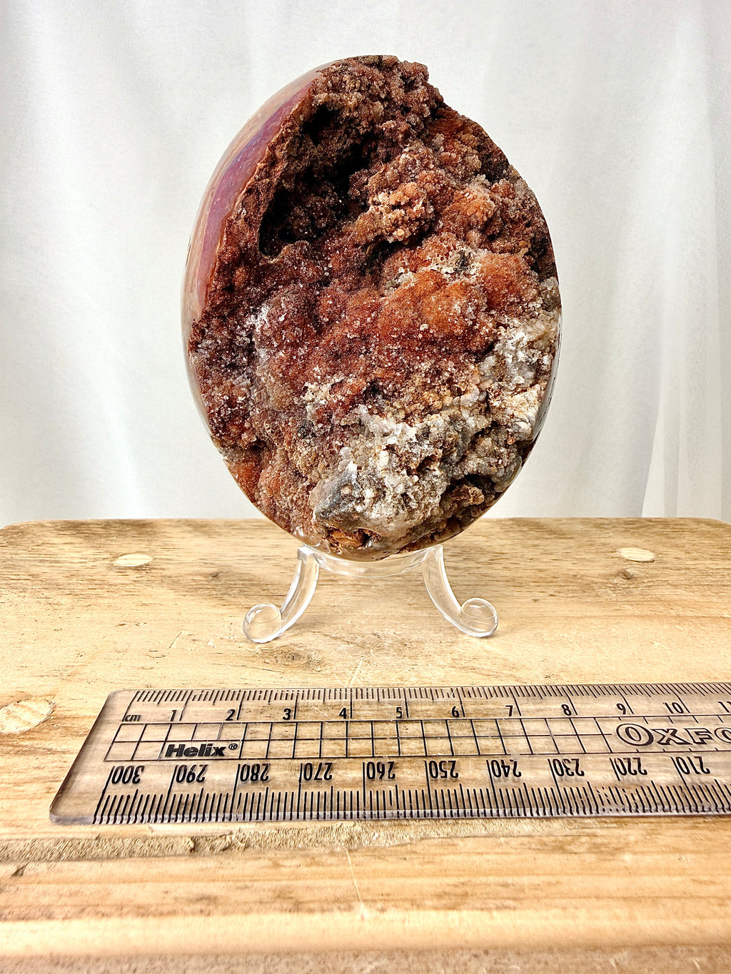 Red Chalcedony Druzy Egg