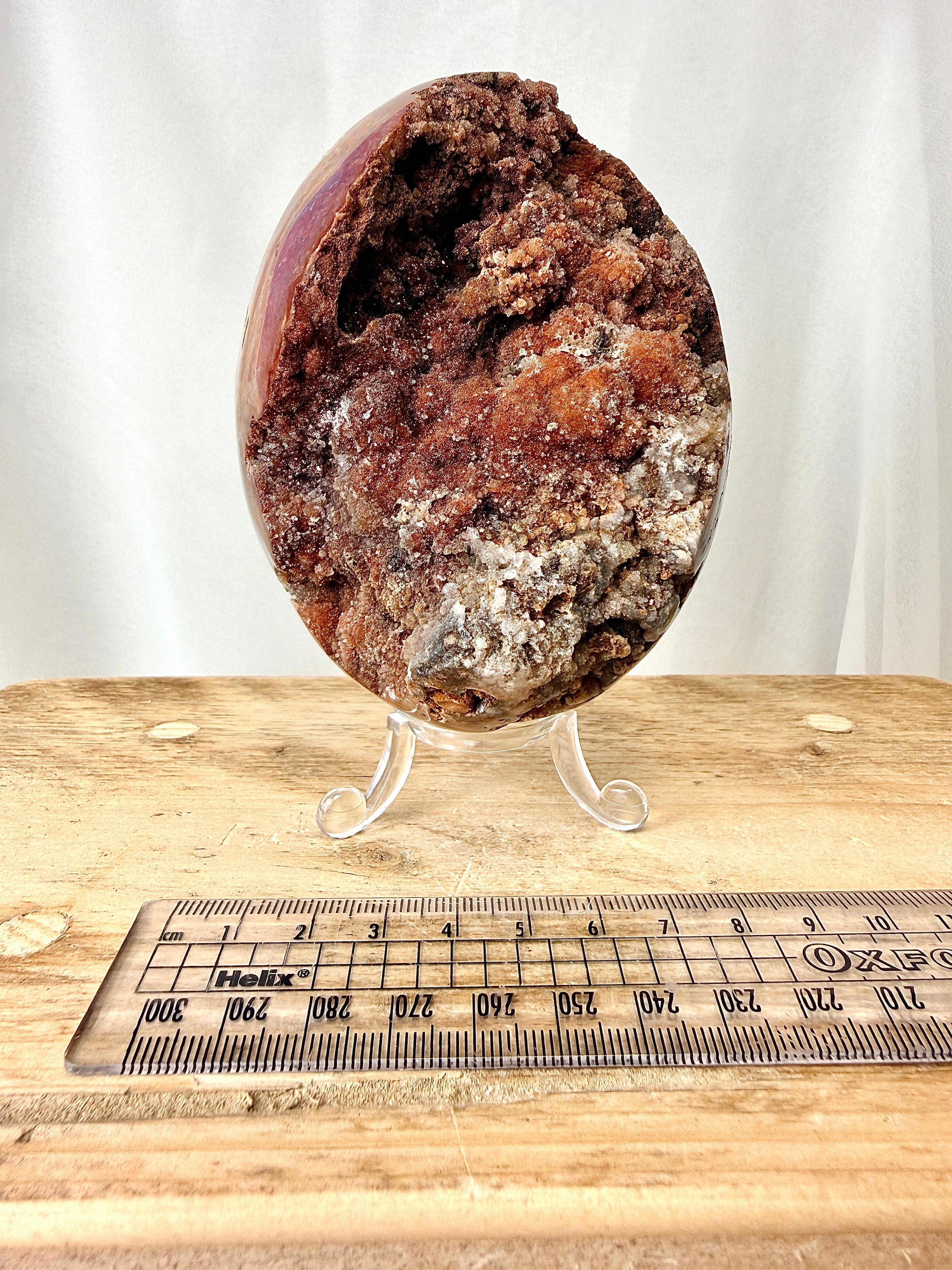 Red Chalcedony Druzy Egg