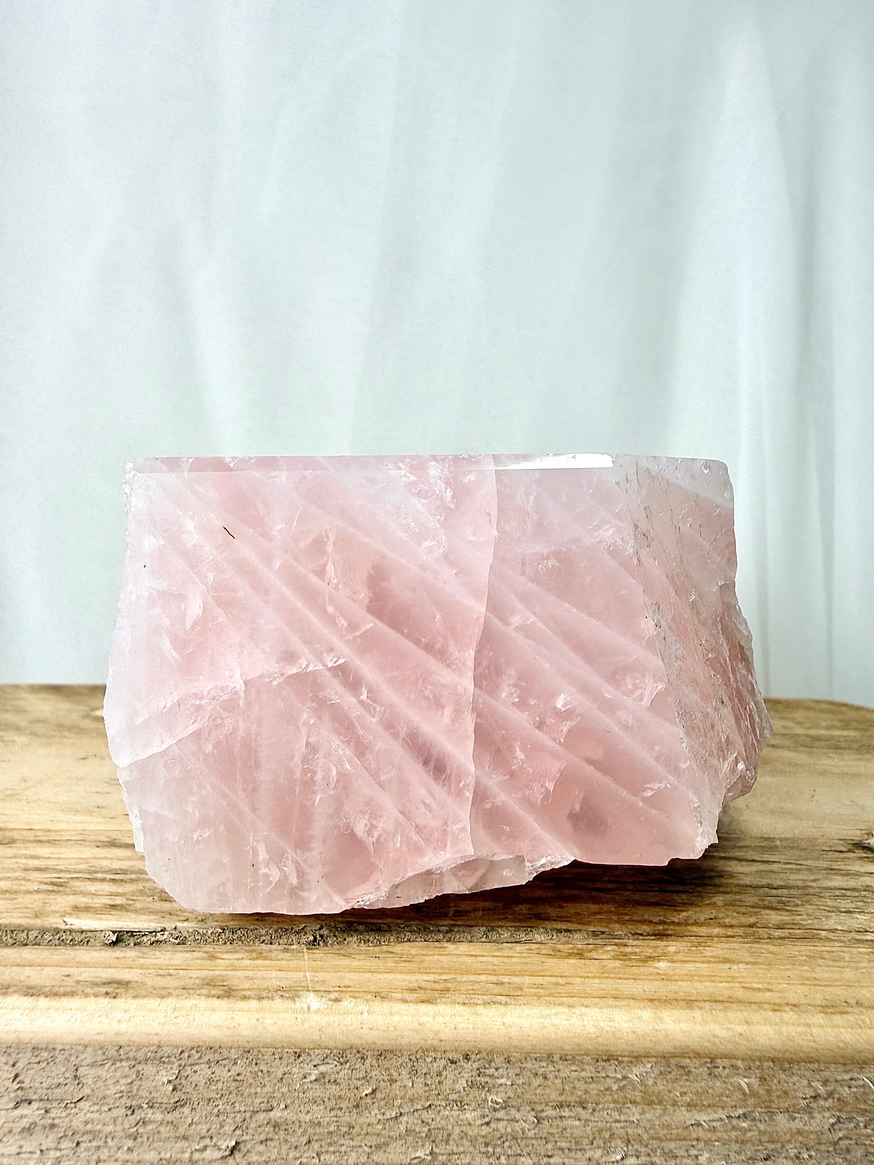 One-Sided Polished Rose Quartz (#2)