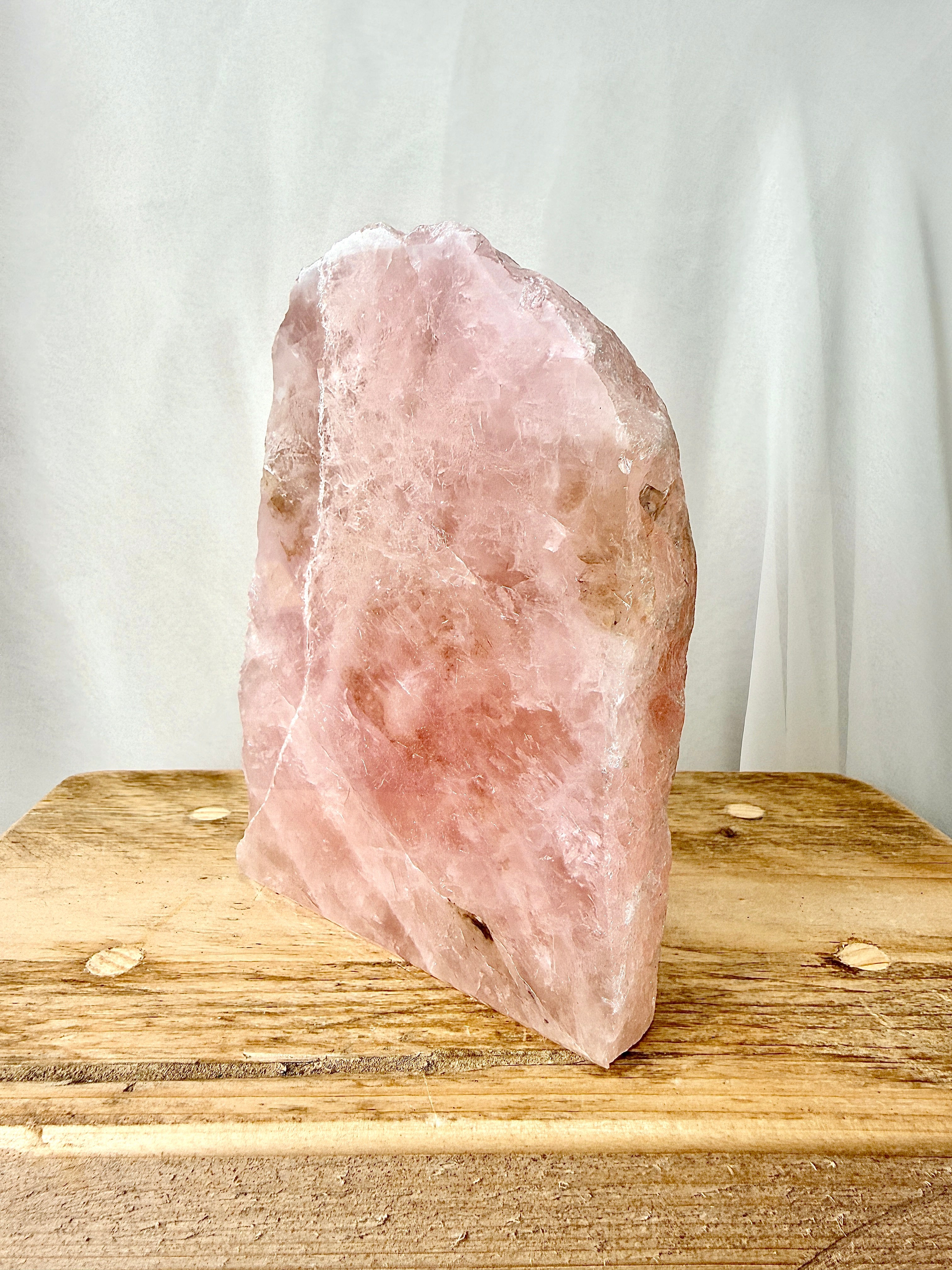One-Sided Polished Rose Quartz (#1)