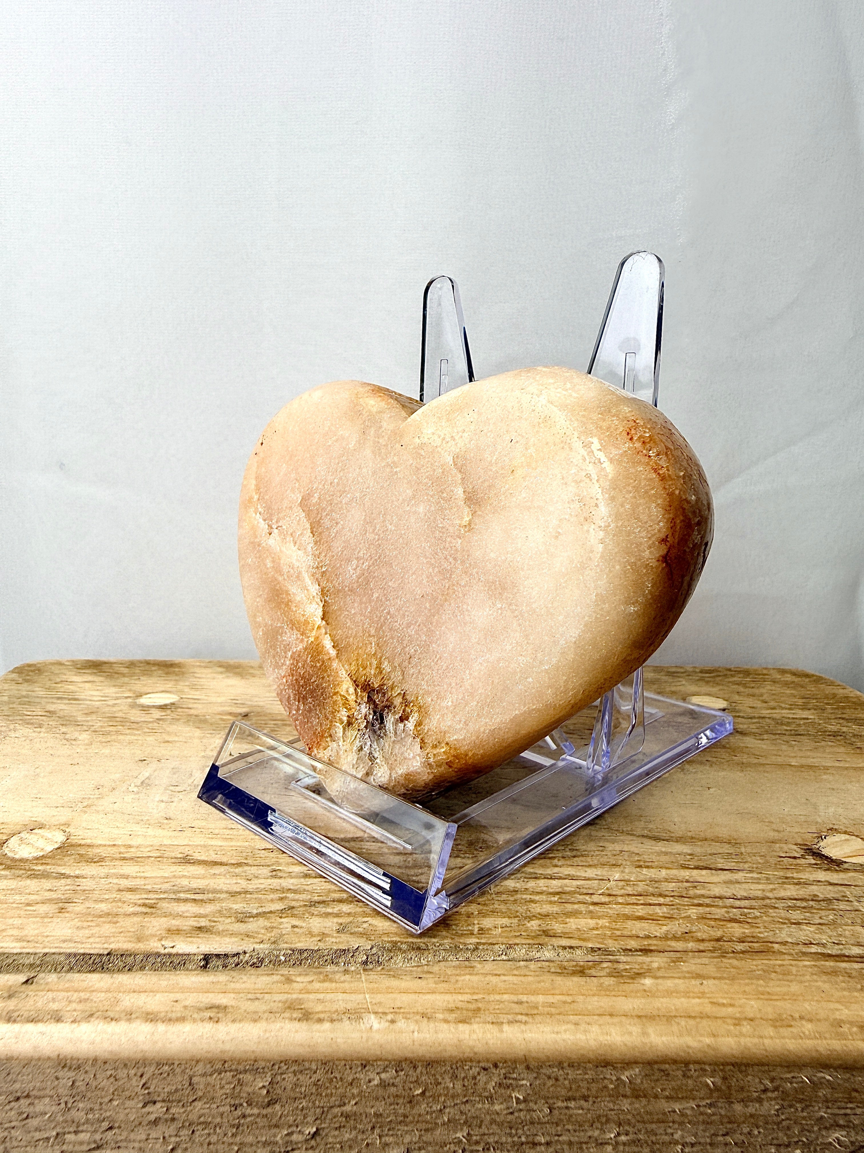 Natural Pink Amethyst Crystal Heart (#1)