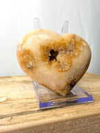 Natural Pink Amethyst Crystal Heart (#1)