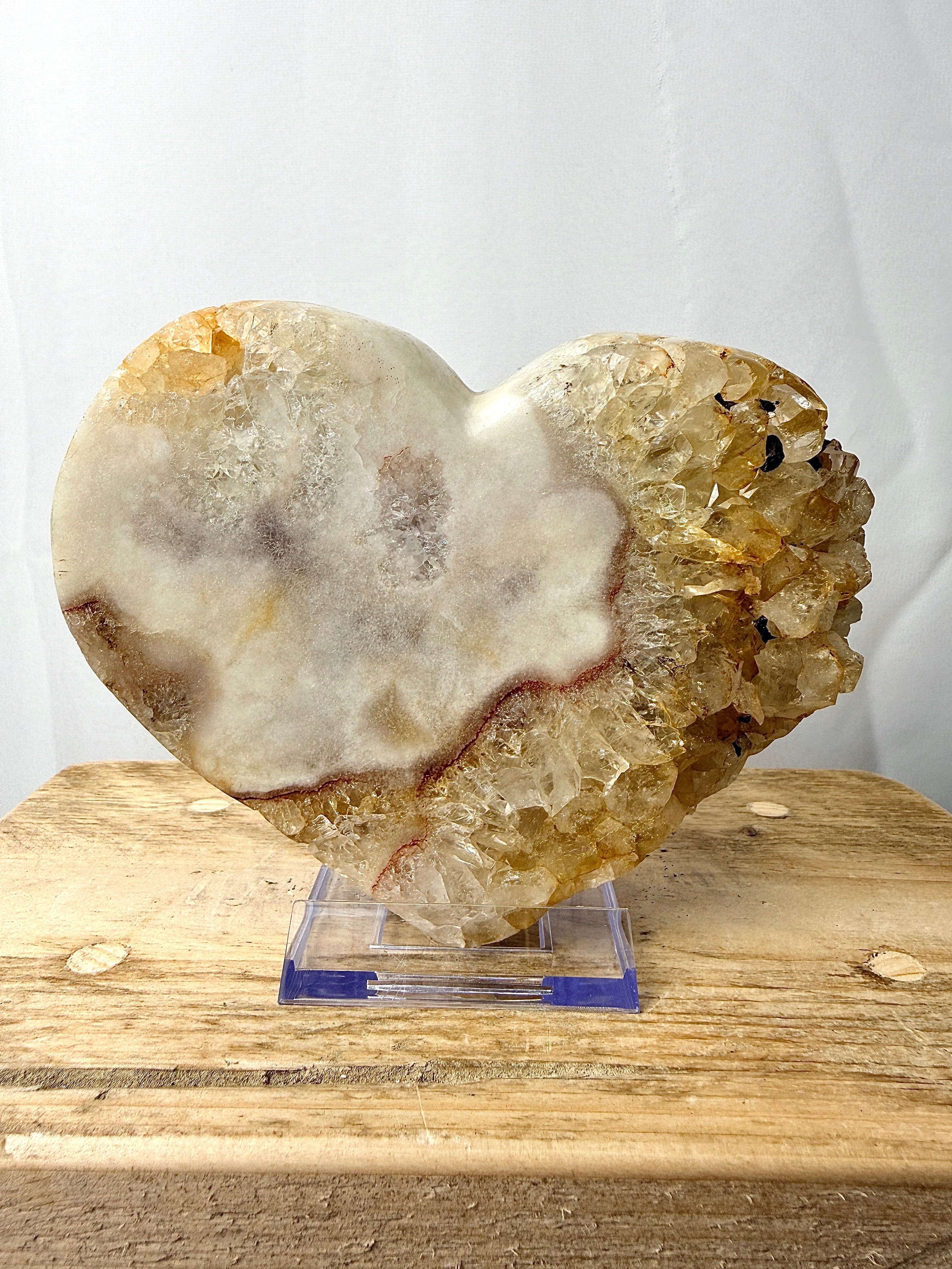 Natural Pink Amethyst Crystal Heart (#2)