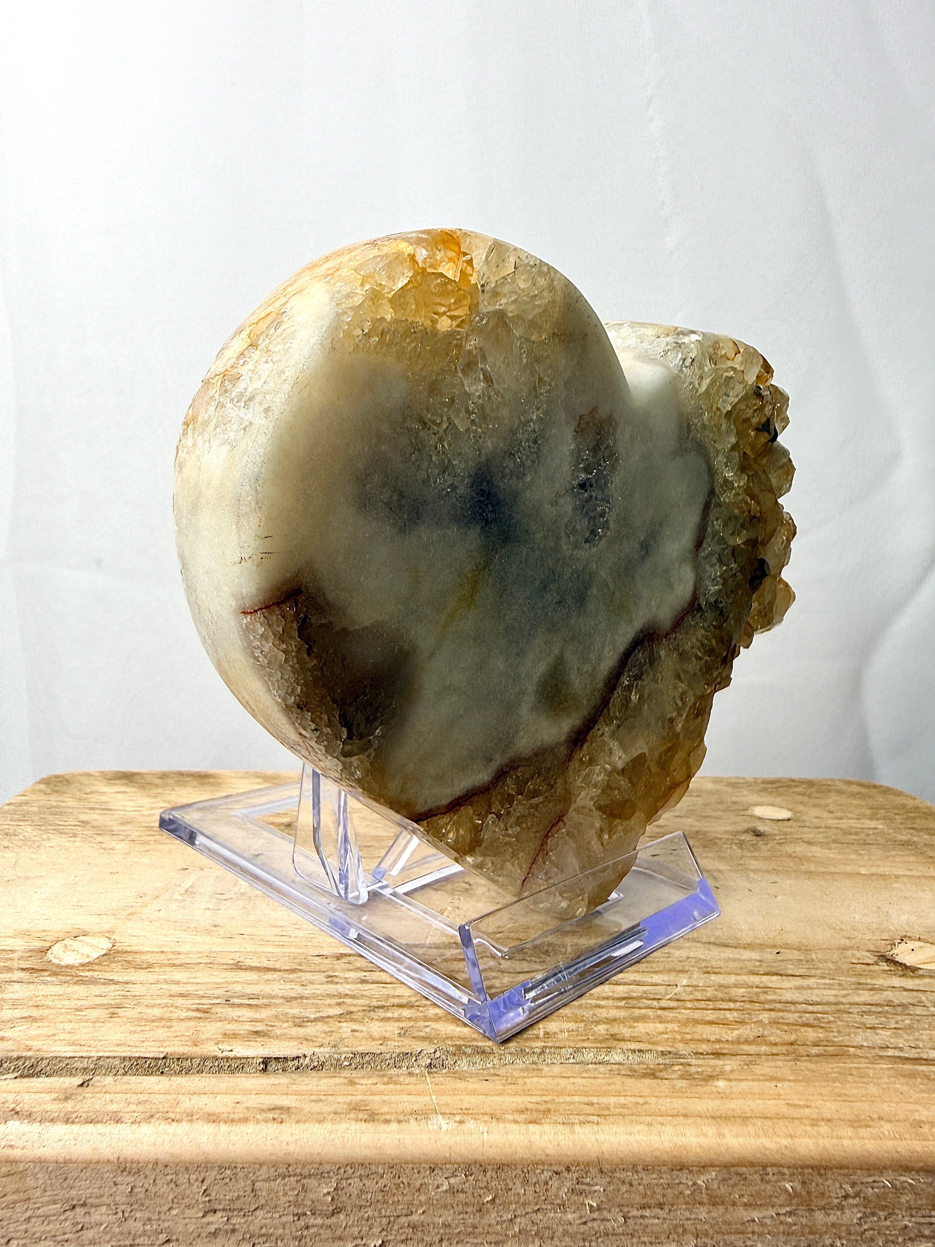 Natural Pink Amethyst Crystal Heart (#2)