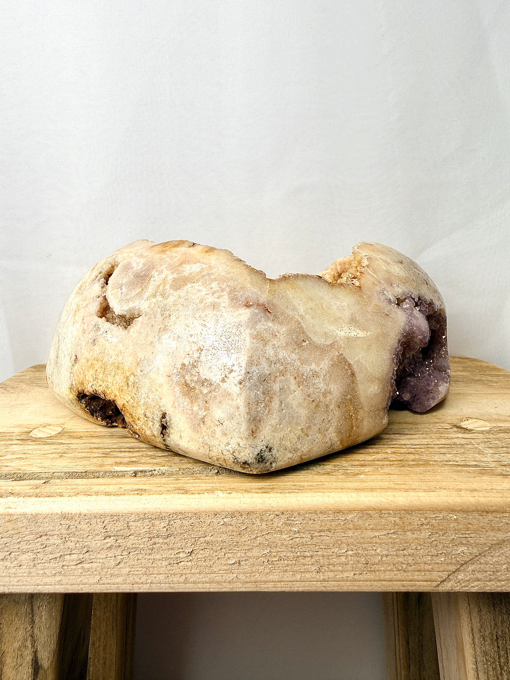 Natural Pink Amethyst Crystal Heart (#3)