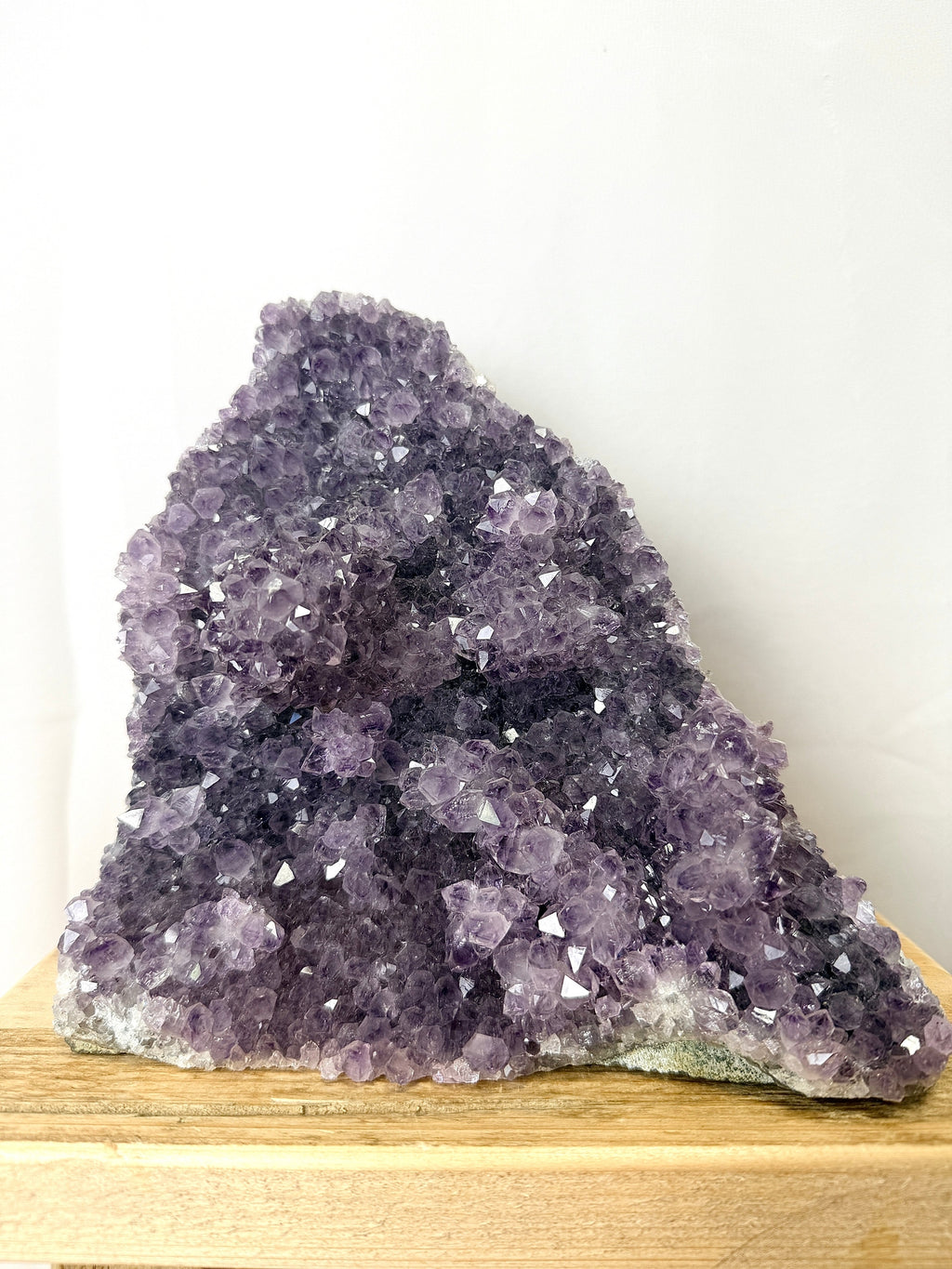Raw Edge Amethyst Flower Cluster Cut Base