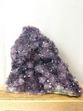 Raw Edge Amethyst Flower Cluster Cut Base