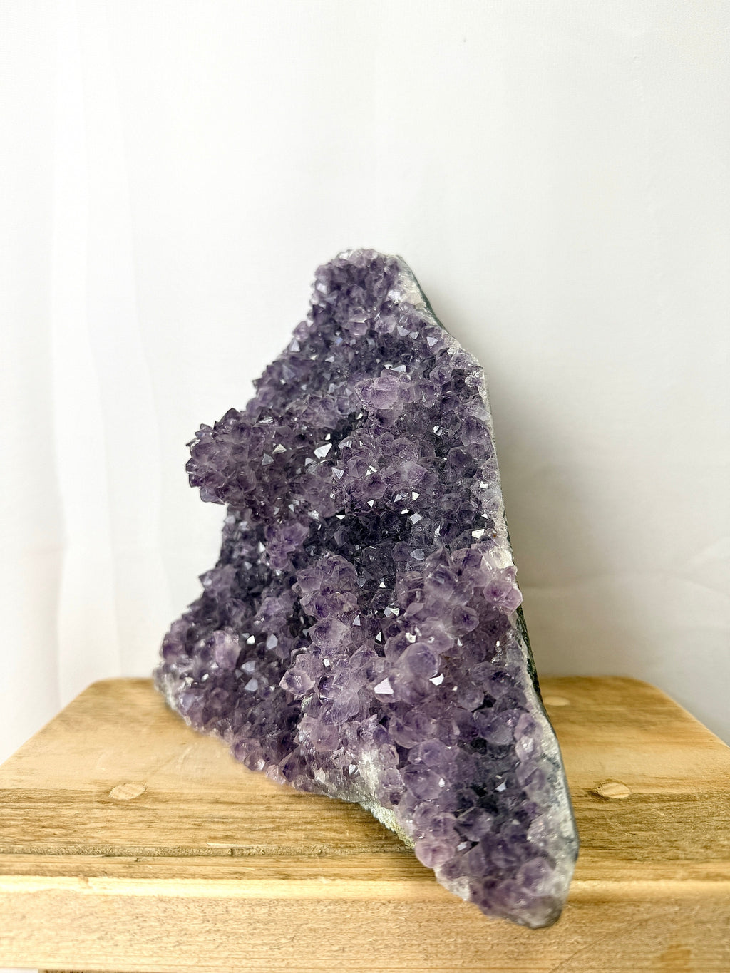 Raw Edge Amethyst Flower Cluster Cut Base