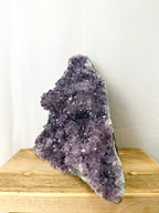 Raw Edge Amethyst Flower Cluster Cut Base
