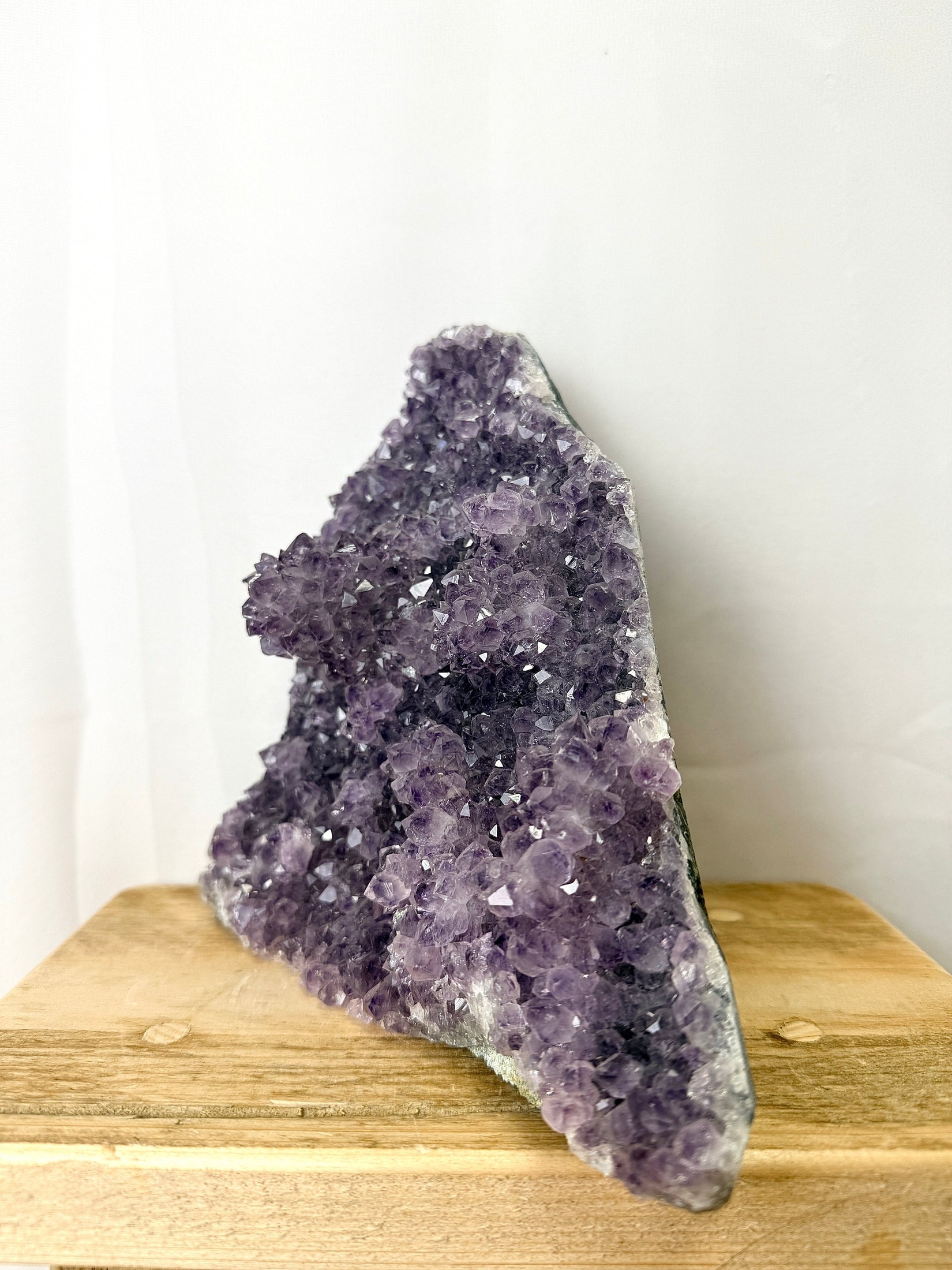 Raw Edge Amethyst Flower Cluster Cut Base