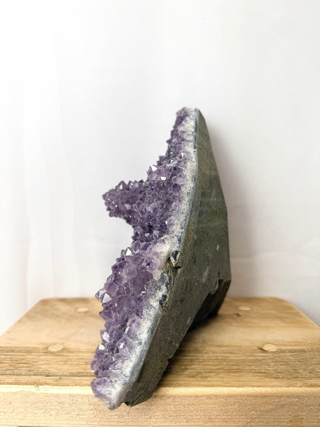 Raw Edge Amethyst Flower Cluster Cut Base