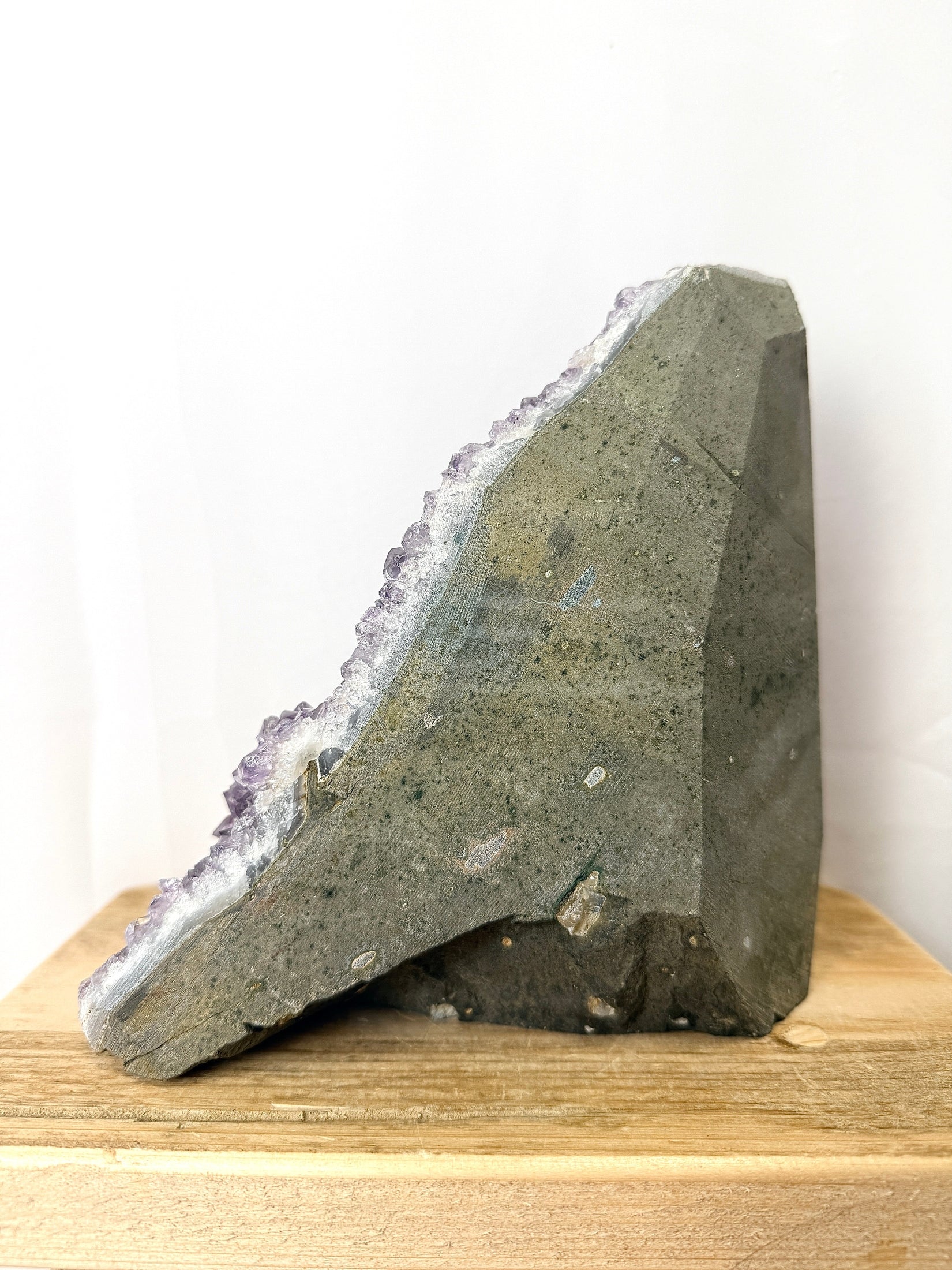 Raw Edge Amethyst Flower Cluster Cut Base