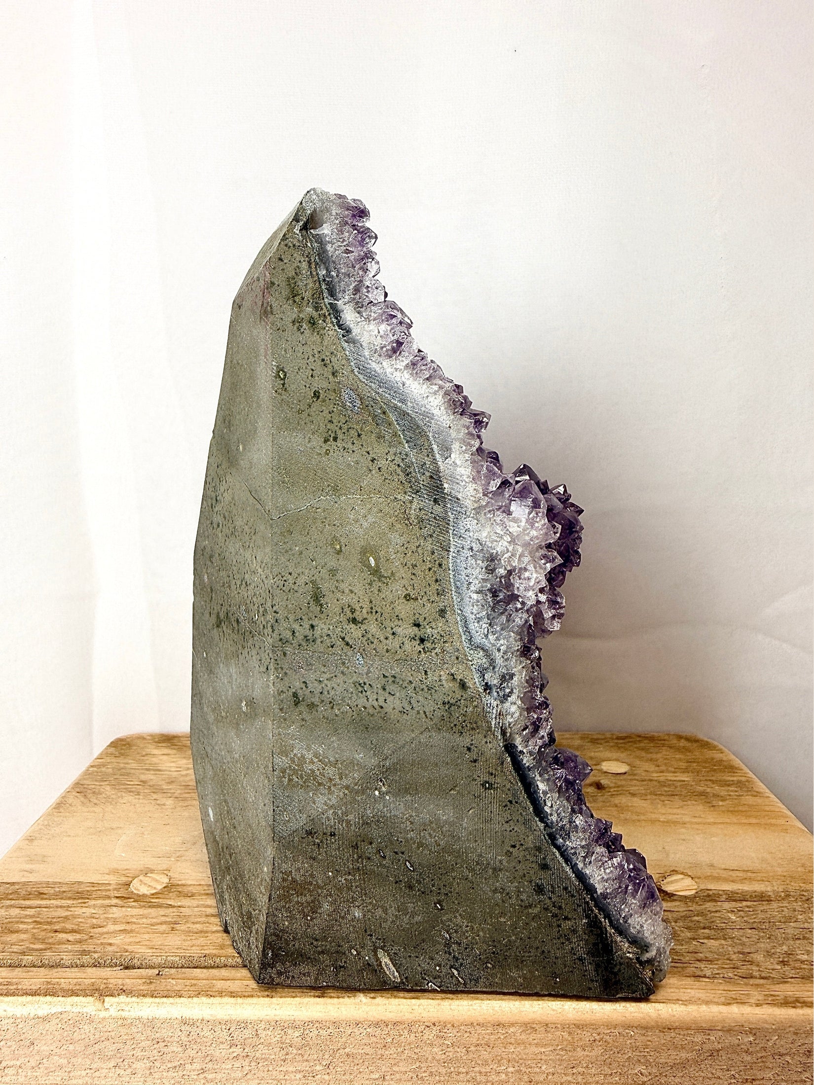 Raw Edge Amethyst Flower Cluster Cut Base