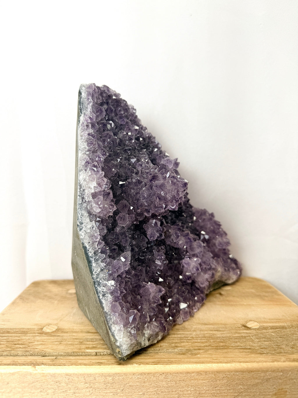 Raw Edge Amethyst Flower Cluster Cut Base