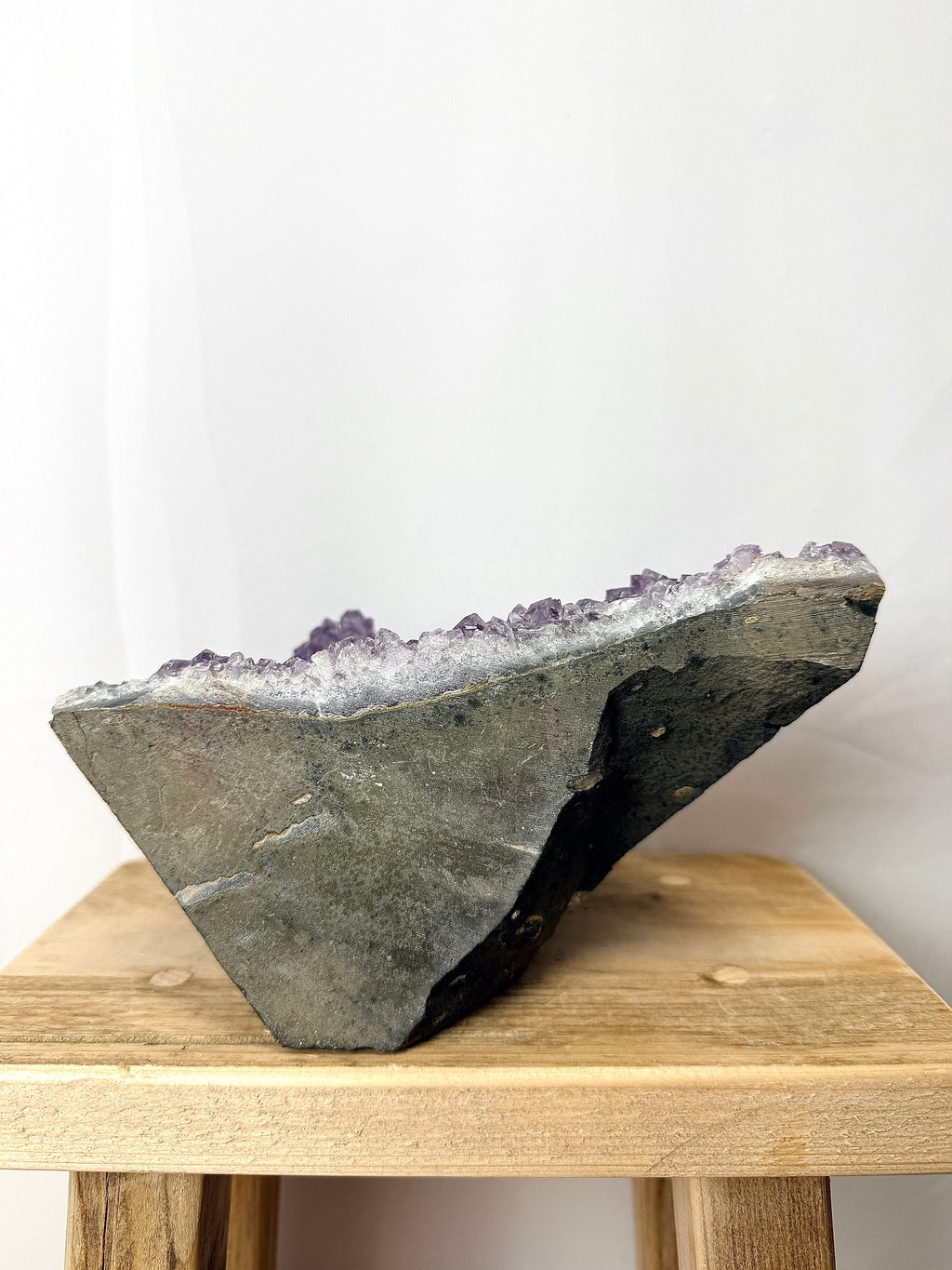 Raw Edge Amethyst Flower Cluster Cut Base