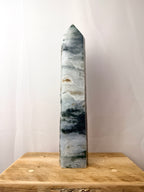 Large Moss Agate Tower (#1)