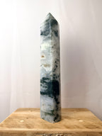 Large Moss Agate Tower (#1)
