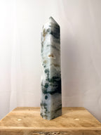 Large Moss Agate Tower (#1)