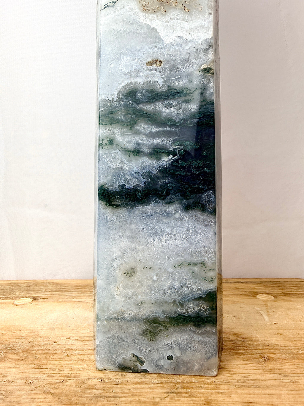 Large Moss Agate Tower (#1)