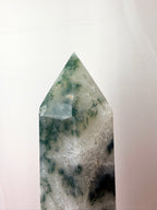 Large Moss Agate Tower (#1)